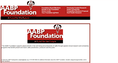 Desktop Screenshot of foundation.aabp.org
